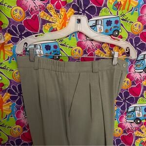 Studio Works Petite Olive Green Trousers Elastic Waist Size 10P